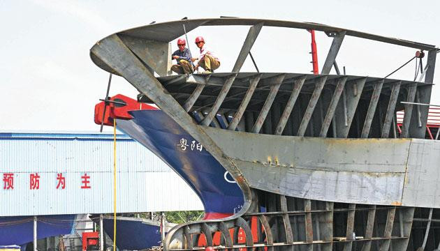 江城区顺利船舶修造有限公司不断加大造船科技含量