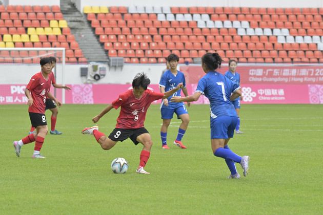 十五运会U18女足比赛在广东肇庆开赛