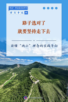 学习手记 | 路子选对了就要坚持走下去——读懂“两山”理念的实践导向